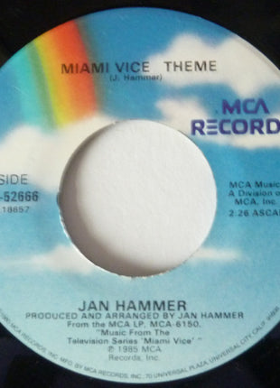 Jan Hammer : Miami Vice Theme (7", Single, Glo)