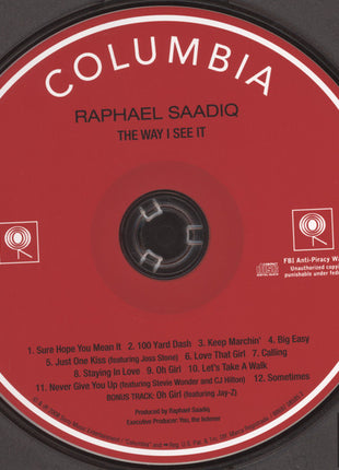 Raphael Saadiq : The Way I See It (CD, Album, Son)