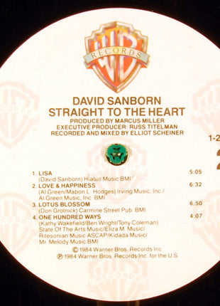 David Sanborn : Straight To The Heart (LP, Album, Spe)