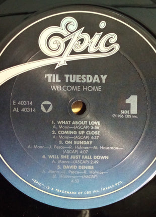 'Til Tuesday : Welcome Home (LP, Album, Car)