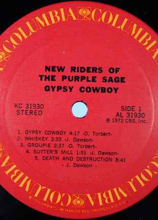 New Riders Of The Purple Sage : Gypsy Cowboy (LP, Album, Pit)