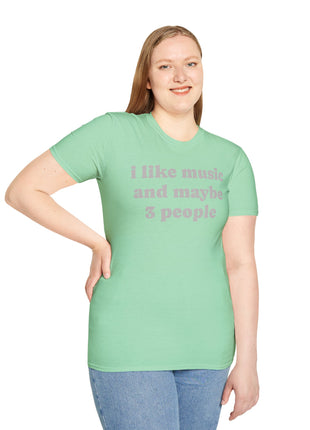 I like music and maybe 3 people T-Shirt | Funny Introvert Tee, Music Lover Shirt