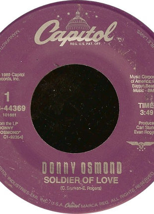 Donny Osmond : Soldier Of Love / My Secret Touch (7", All)