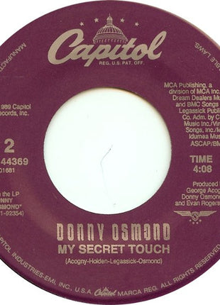 Donny Osmond : Soldier Of Love / My Secret Touch (7", All)