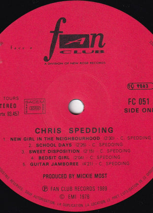 Chris Spedding : Chris Spedding (LP, Album, RE)