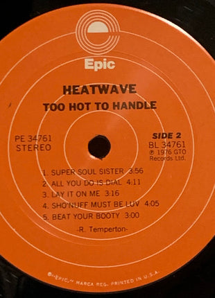 Heatwave : Too Hot To Handle (LP, Album, Pit)