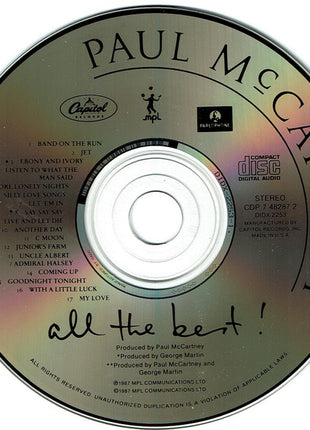 Paul McCartney : All The Best ! (CD, Comp)