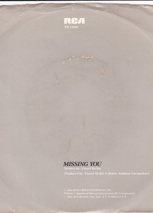 Diana Ross : Missing You (7", Single, Ind)