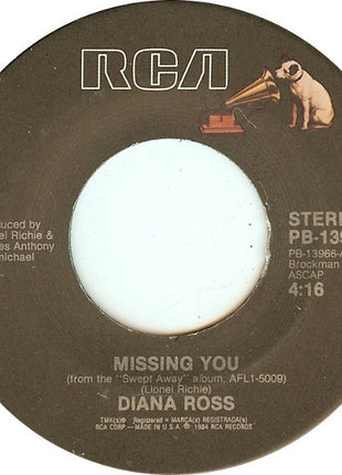 Diana Ross : Missing You (7", Single, Ind)