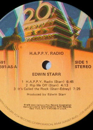 Edwin Starr : H.A.P.P.Y. Radio (LP, Album, Ind)