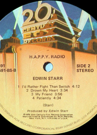 Edwin Starr : H.A.P.P.Y. Radio (LP, Album, Ind)