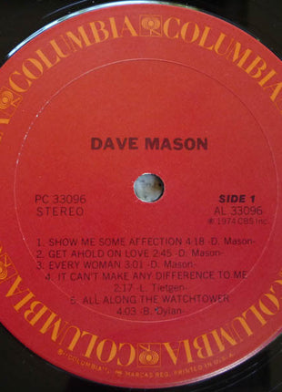 Dave Mason : Dave Mason (LP, Album, San)