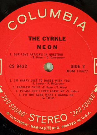 The Cyrkle : Neon (LP, Album, Ter)