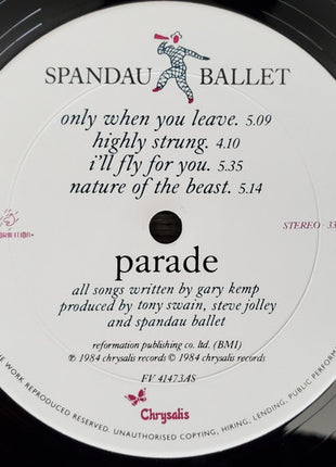 Spandau Ballet : Parade (LP, Album, Pit)