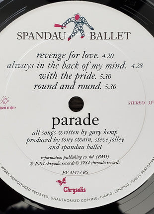 Spandau Ballet : Parade (LP, Album, Pit)