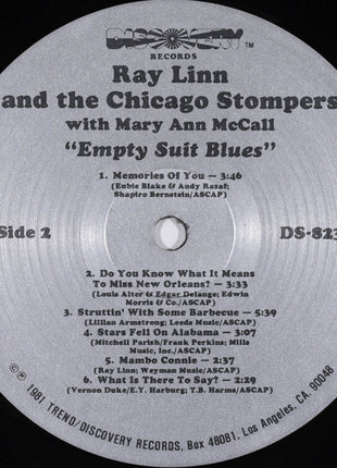 Ray Linn And The Chicago Stompers With Mary Ann McCall : Empty Suit Blues (LP)