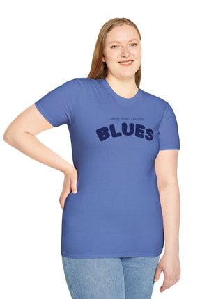 Damn Right, I Got the Blues T-Shirt | Retro Text Tee, Music Mood