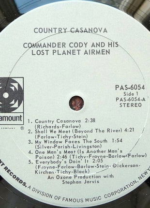 Commander Cody And His Lost Planet Airmen : Country Casanova (LP, Album)