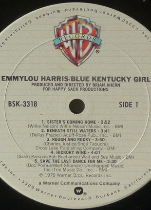 Emmylou Harris : Blue Kentucky Girl (LP, Album, Club)