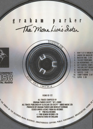 Graham Parker : The Mona Lisa's Sister (CD, Album, RP)