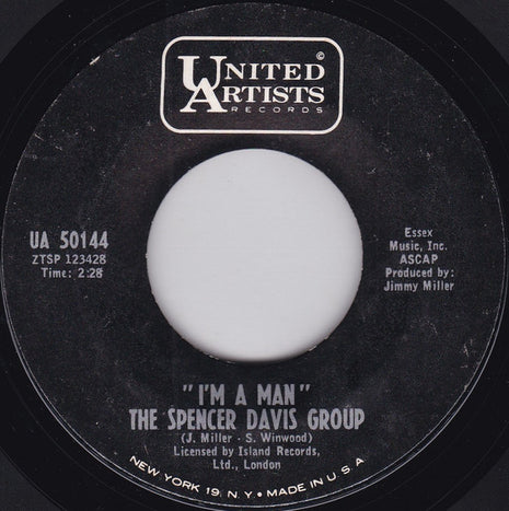 The Spencer Davis Group : I'm A Man (7", Styrene, Pit)