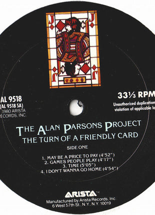 The Alan Parsons Project : The Turn Of A Friendly Card (LP, Album, Ter)