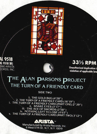 The Alan Parsons Project : The Turn Of A Friendly Card (LP, Album, Ter)
