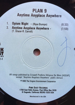 Plan 9 (2) : Anytime Anyplace Anywhere (12", MiniAlbum)