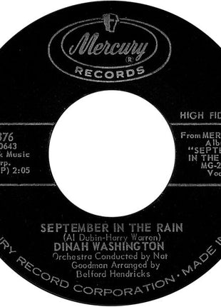 Dinah Washington : September In The Rain (7", Single)