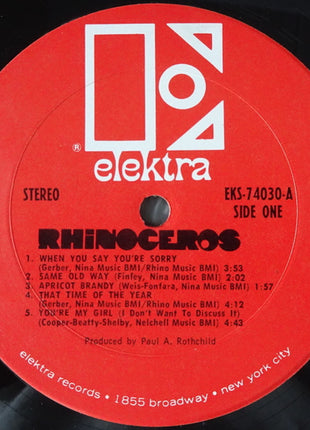 Rhinoceros (2) : Rhinoceros (LP, Album, Pit)