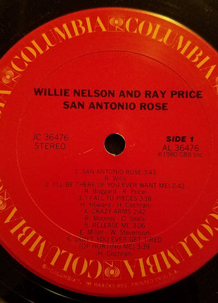 Willie Nelson & Ray Price : San Antonio Rose (LP, Album, Pit)