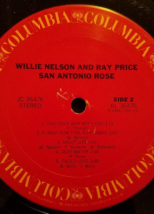 Willie Nelson & Ray Price : San Antonio Rose (LP, Album, Pit)