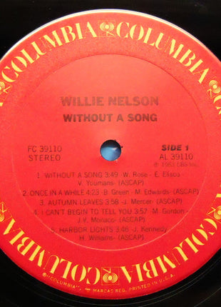 Willie Nelson : Without A Song (LP, Album, Pit)