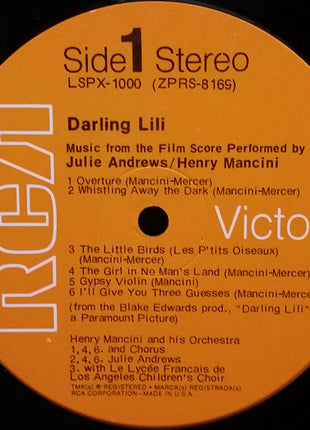 Julie Andrews / Henry Mancini : Perform Music From The Film Score Darling Lili (LP, Album, Gat)