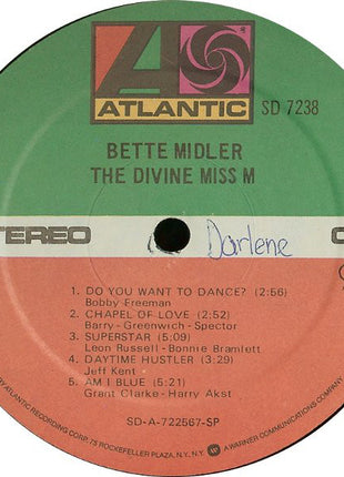 Bette Midler : The Divine Miss M (LP, Album, RP, SRC)