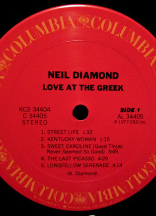 Neil Diamond : Love At The Greek: Recorded Live At The Greek Theatre (2xLP, Album, Gat)