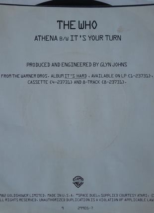 The Who : Athena (7", Single)