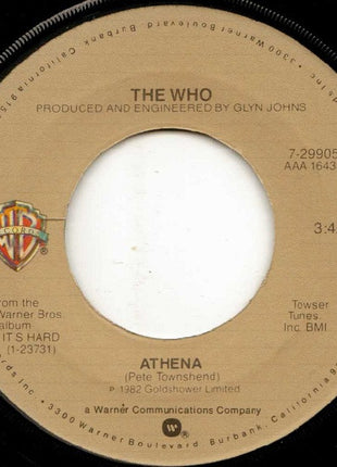 The Who : Athena (7", Single)