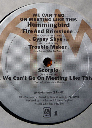Hummingbird : We Can't Go On Meeting Like This (LP, Album, Mon)