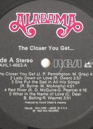 Alabama : The Closer You Get... (LP, Album, Ind)