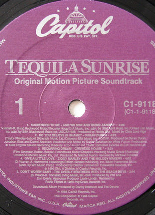 Various : Tequila Sunrise - Original Motion Picture Soundtrack (LP, Comp)