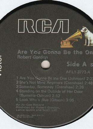 Robert Gordon (2) : Are You Gonna Be The One (LP, Album, Ind)