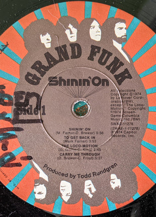 Grand Funk Railroad : Shinin' On (LP, Album, Los)