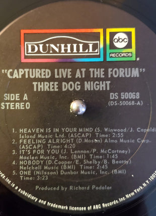 Three Dog Night : Captured Live At The Forum (LP, Album, RE, Gat)