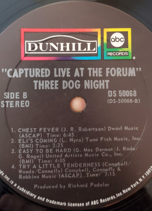 Three Dog Night : Captured Live At The Forum (LP, Album, RE, Gat)