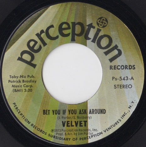Velvet (18) : Bet You If You Ask Around (7")