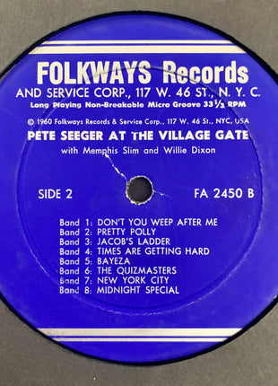 Pete Seeger With Memphis Slim And Wee Willie Dixon* : Pete Seeger At The Village Gate (LP, Album, RP)