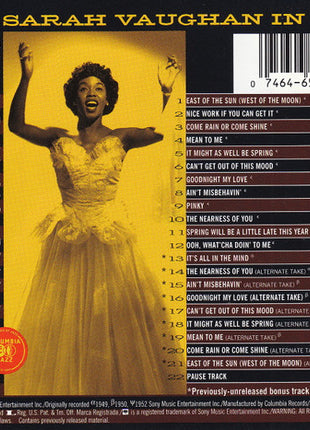 Sarah Vaughan : Sarah Vaughan In Hi-Fi (CD, Album, RE, RM)