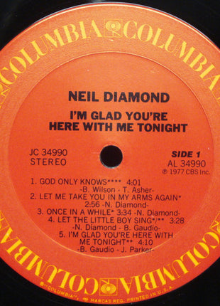 Neil Diamond : I'm Glad You're Here With Me Tonight (LP, Album, Pit)