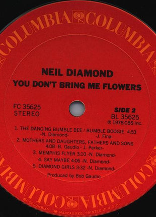 Neil Diamond : You Don't Bring Me Flowers (LP, Album, San)